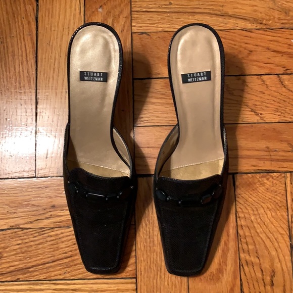 Stuart Weitzman Shellgame Black Heather Nappa Loafer - Picture 2 of 6